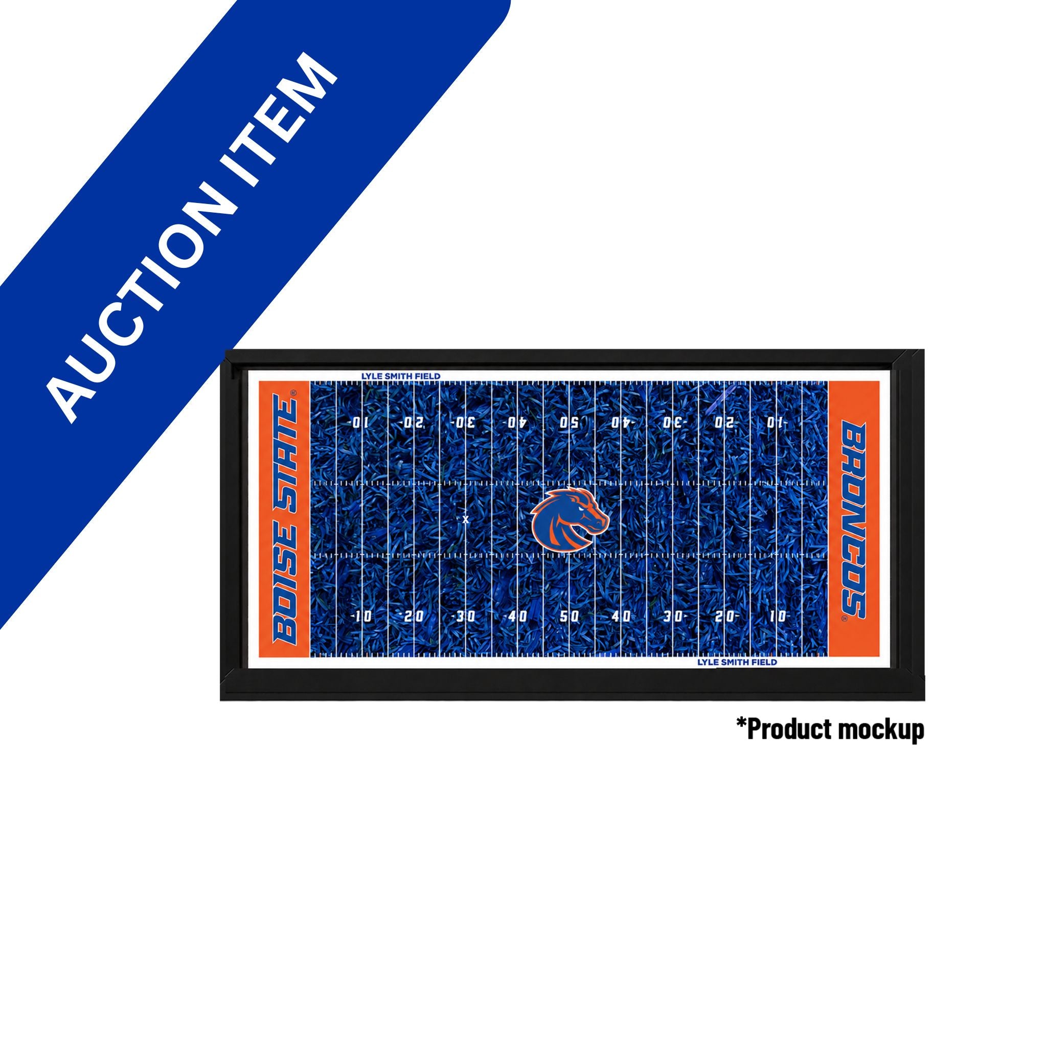 Auction Item: Boise State Blue Turf Mini Football Field Collectible - #1 of Limited Edition Collection (1000)