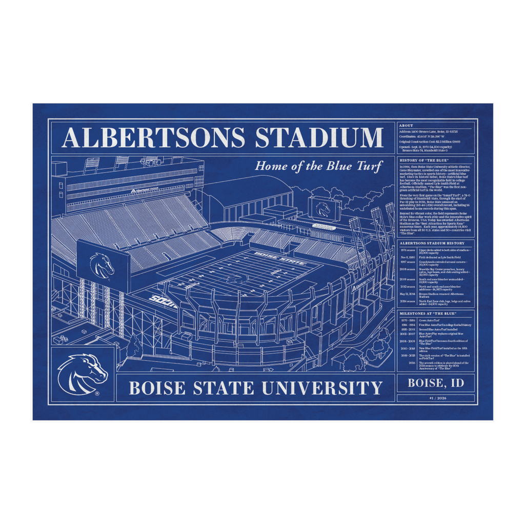 Auction Item: #1 Limited Edition "Home of the Blue Turf" Framed Print