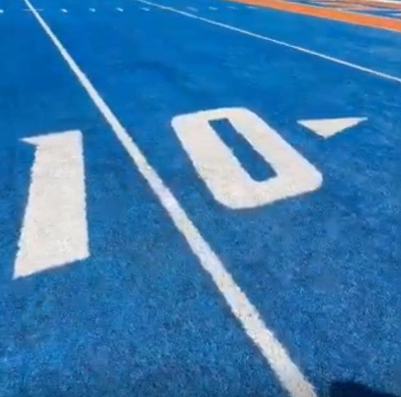 The Boise State Blue Turf 10-yard Line
