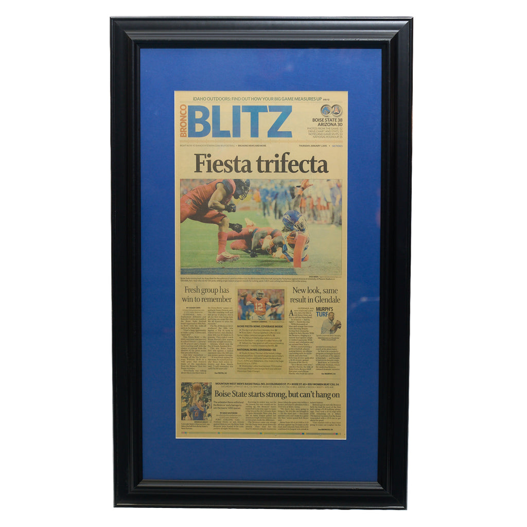 Boise State Idaho Statesman “Fiesta Trifecta” Framed Newspaper