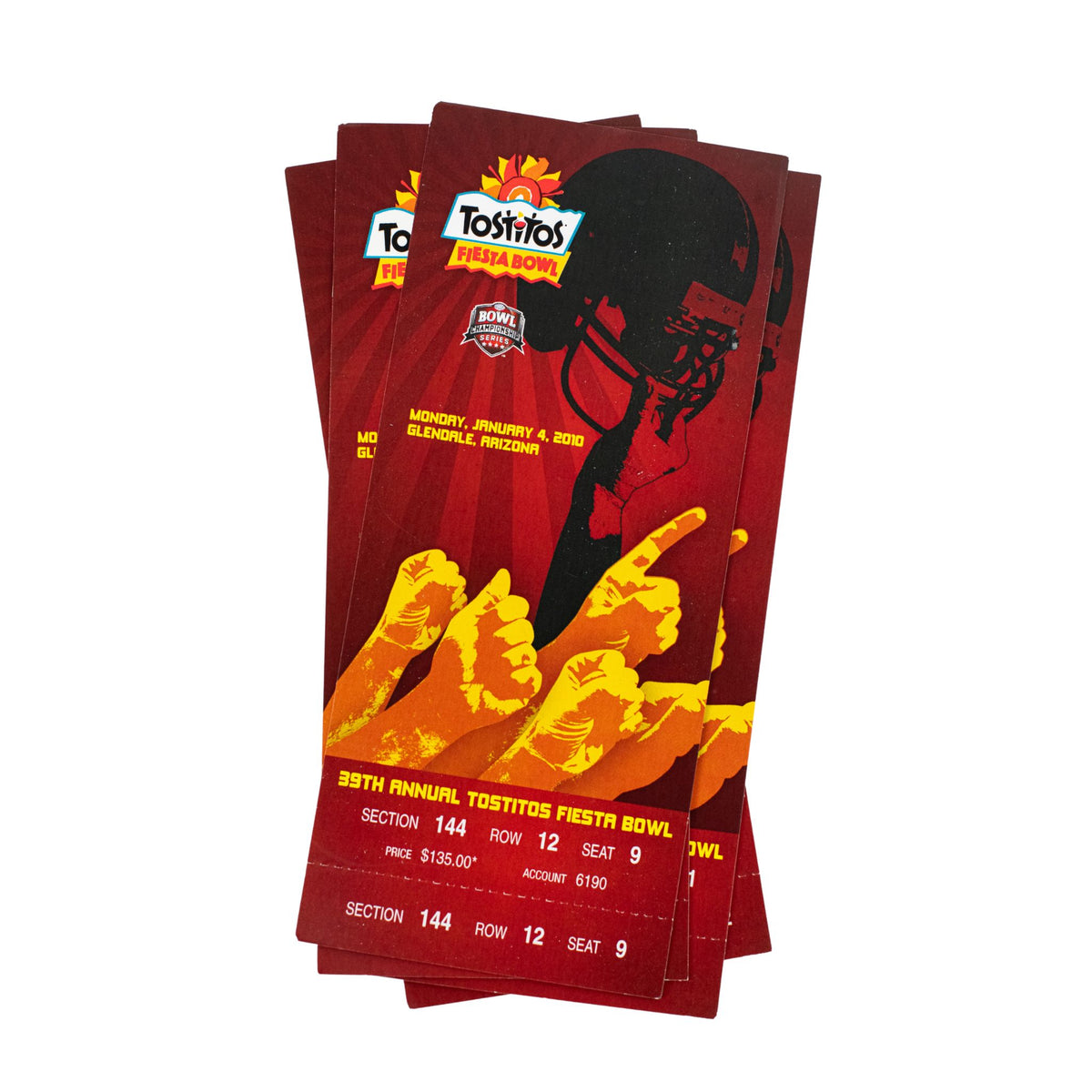 Authentic 2010 Fiesta Bowl Game Tickets