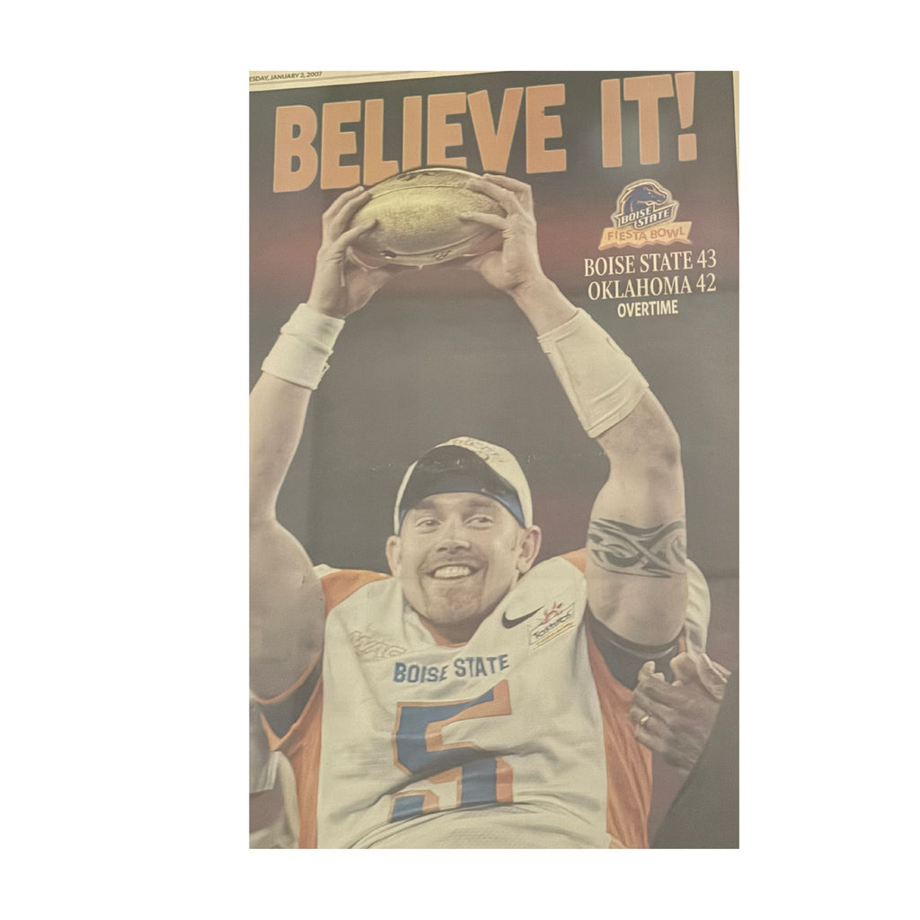 Framed “Believe It” 2007 Fiesta Bowl Newspaper Front Page