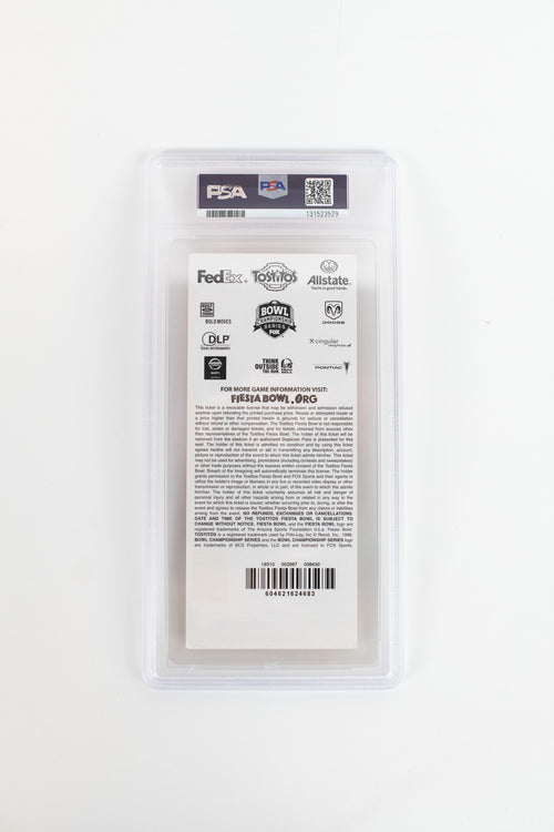 2007 Fiesta Bowl Ticket - PSA Grade 5
