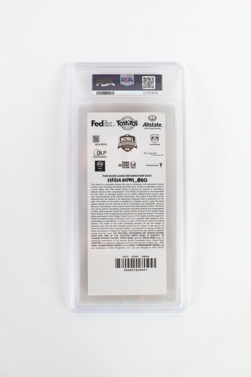 2007 Fiesta Bowl Ticket - PSA Grade 5