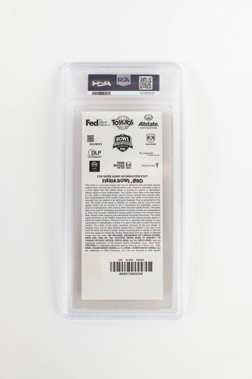 2007 Fiesta Bowl Ticket - PSA Grade 6