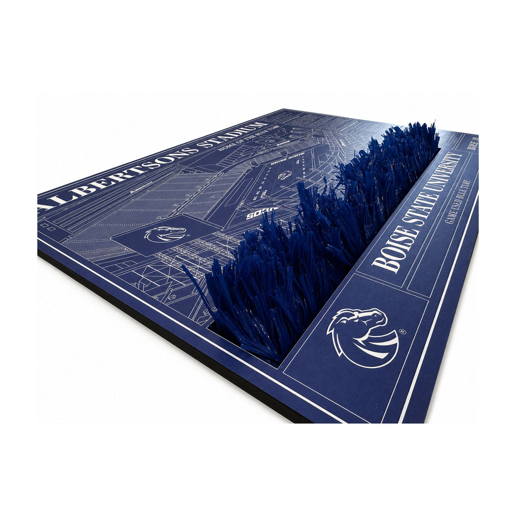 Large Museum-Quality Game-Used Blue Turf Art Print Limited Edition - 100 total
